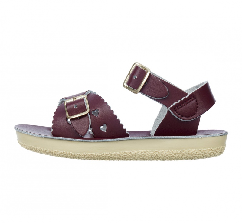 Kids' Salt Water Sweetheart Sandals Claret | 20BFYVSRP