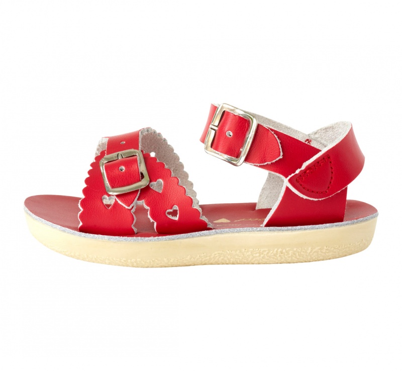 Kids' Salt Water Sweetheart Sandals Red | 45MCBOYHX