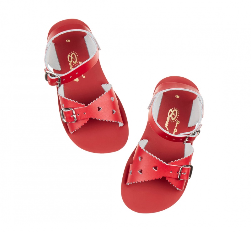 Kids' Salt Water Sweetheart Sandals Red | 45MCBOYHX