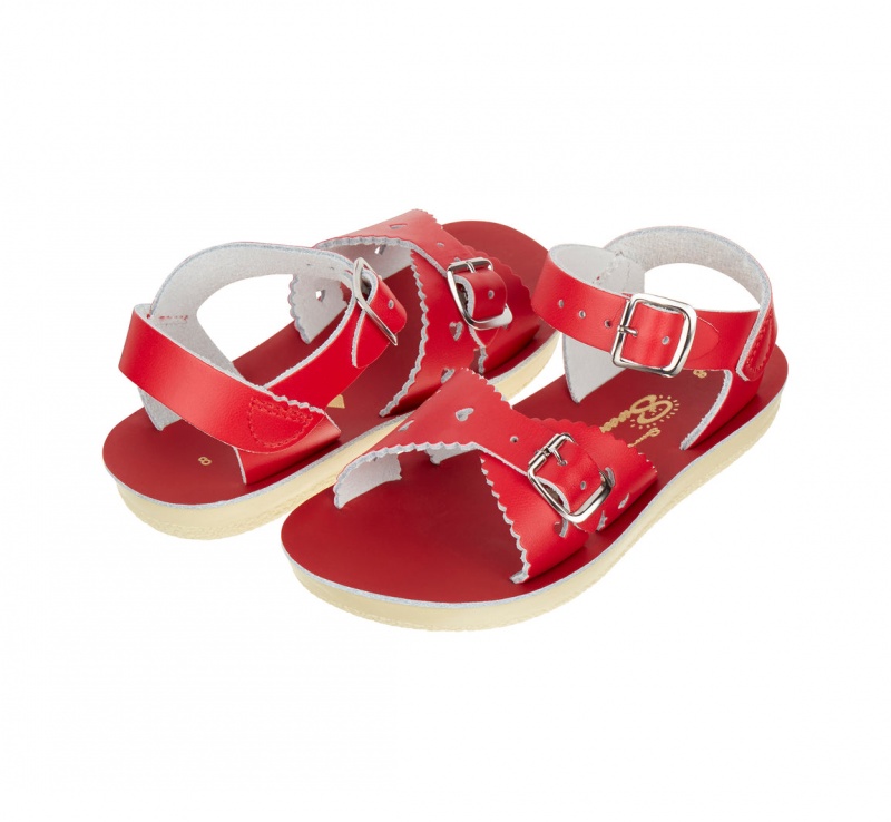 Kids\' Salt Water Sweetheart Sandals Red | 45MCBOYHX