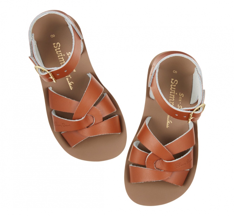 Kids' Salt Water Swimmer Sandals Brown | 68YXACWTO