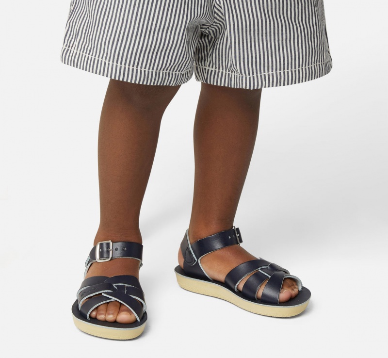 Kids' Salt Water Swimmer Sandals Navy | 96LTOBKFG