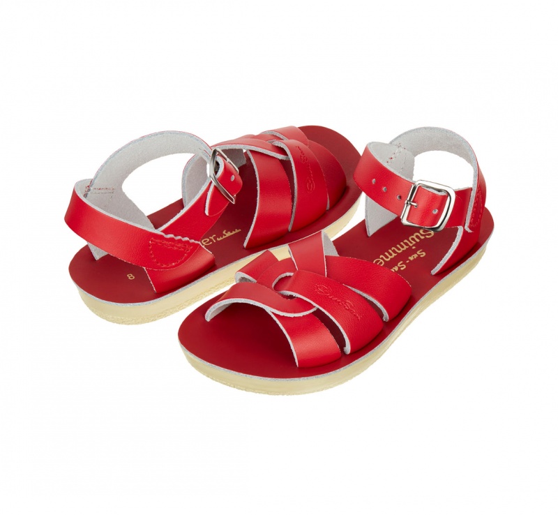 Kids\' Salt Water Swimmer Sandals Red | 64CVMUKLY