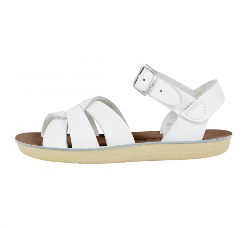 Kids' Salt Water Swimmer Sandals White | 57HGUFNQD