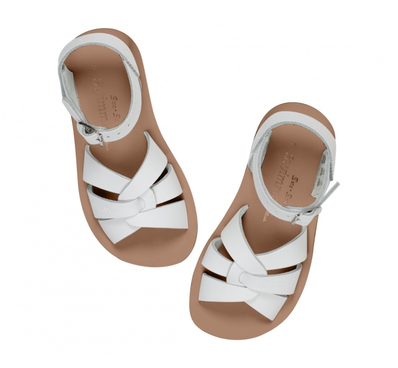 Kids' Salt Water Swimmer Sandals White | 57HGUFNQD