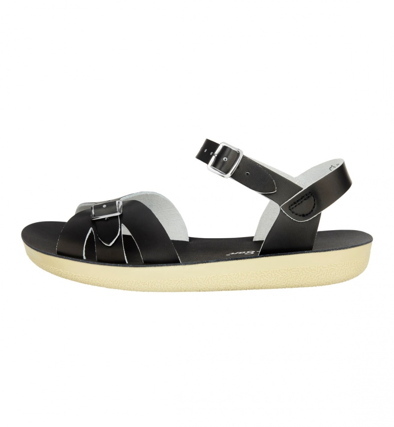 Women's Salt Water Boardwalk Sandals Black | 78ERYLWPX