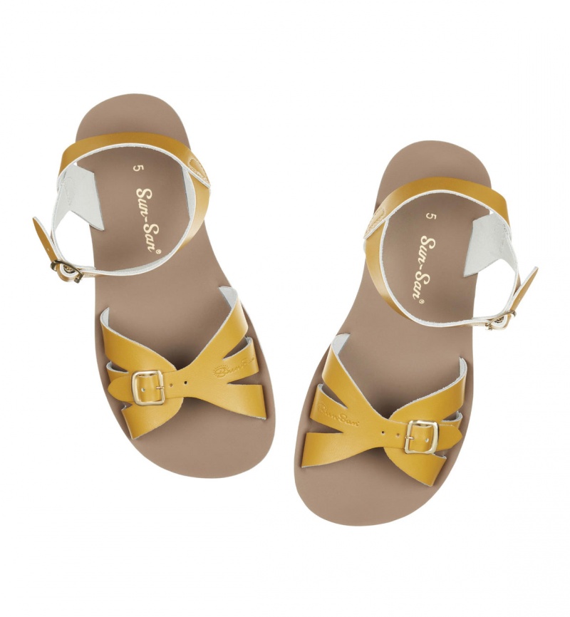 Women's Salt Water Boardwalk Sandals Mustard | 27CXILROS