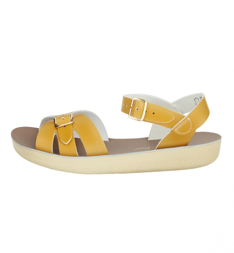 Women's Salt Water Boardwalk Sandals Mustard | 27CXILROS