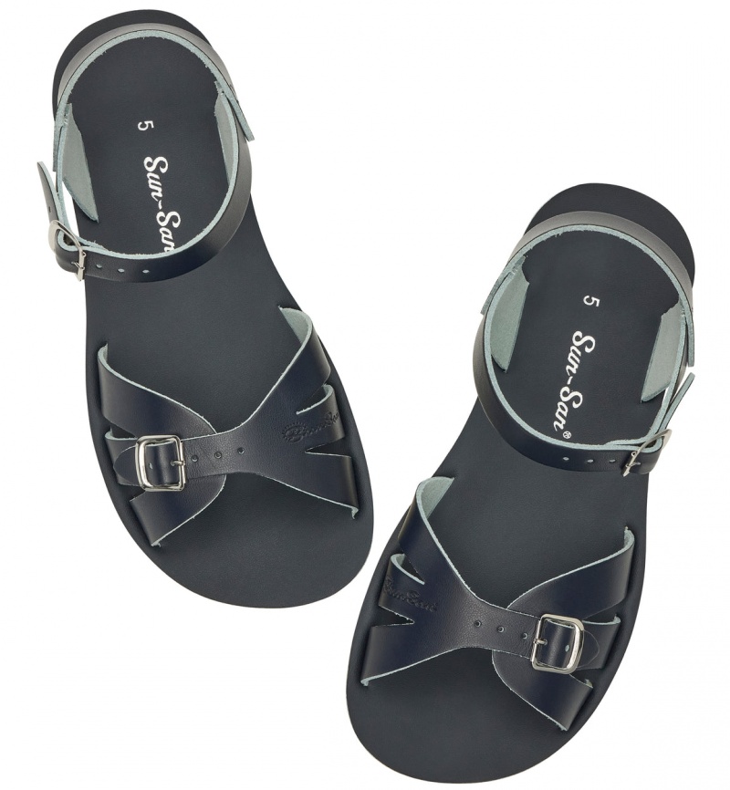 Women's Salt Water Boardwalk Sandals Navy | 56MNFODUP