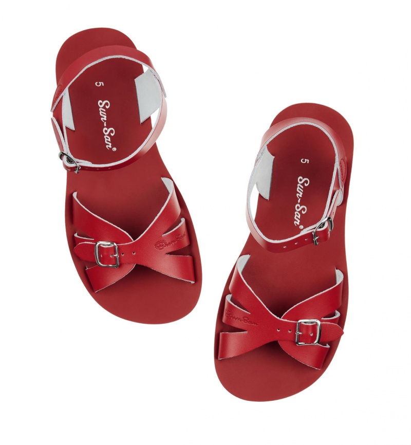 Women's Salt Water Boardwalk Sandals Red | 05YXPJNLE