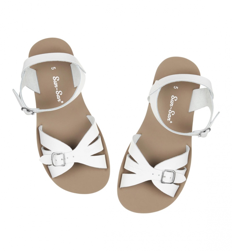 Women's Salt Water Boardwalk Sandals White | 52DRUKHIX