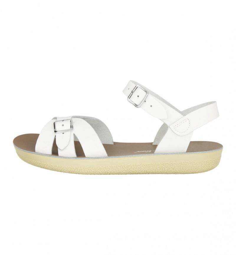 Women's Salt Water Boardwalk Sandals White | 52DRUKHIX