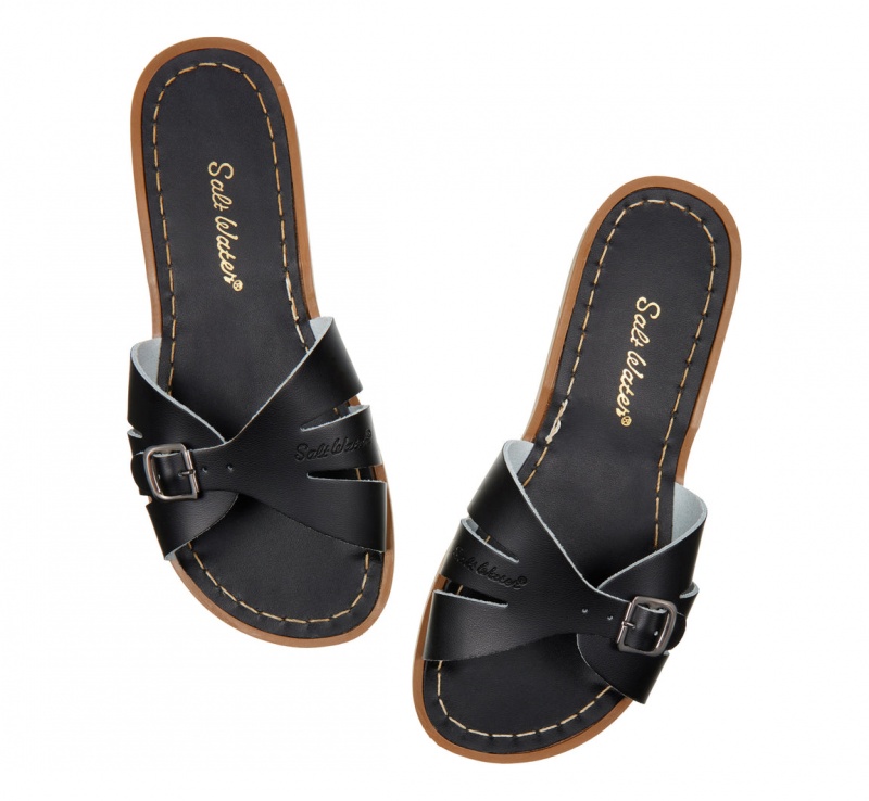 Women's Salt Water Classic Sandals Black | 76RZNPOVB