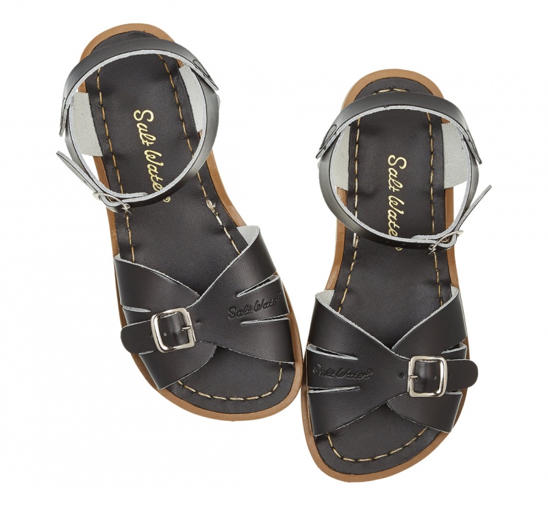 Women's Salt Water Classic Sandals Black | 51GCZYDXT