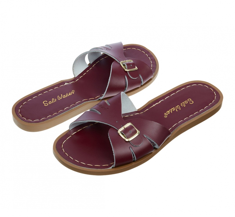 Women\'s Salt Water Classic Sandals Claret | 73SNMVFKT