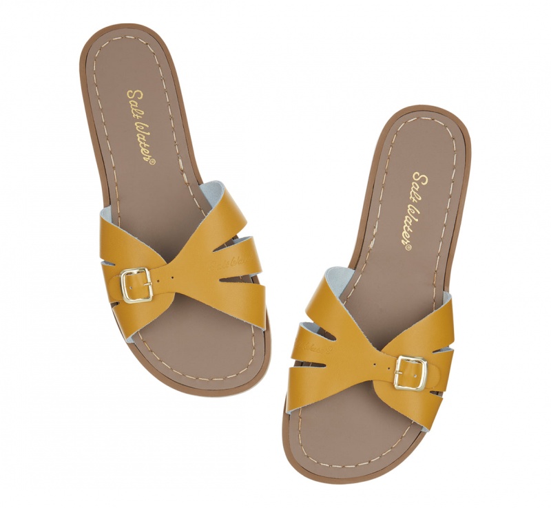 Women's Salt Water Classic Sandals Mustard | 34TLQIUEO