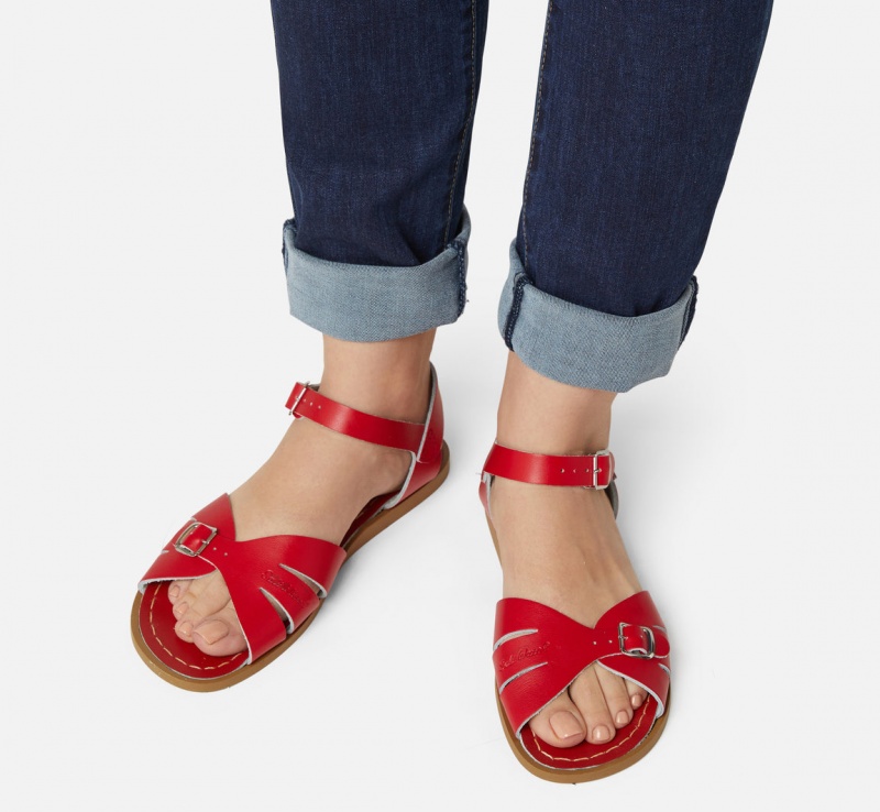 Women's Salt Water Classic Sandals Red | 65IUMBVPC