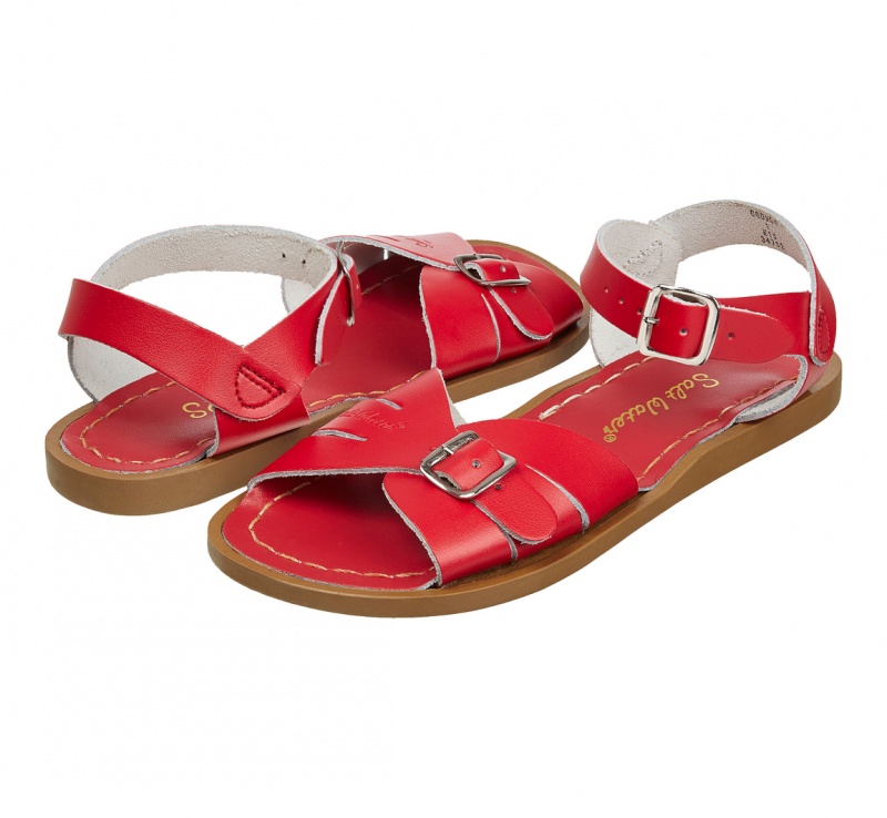 Women\'s Salt Water Classic Sandals Red | 65IUMBVPC