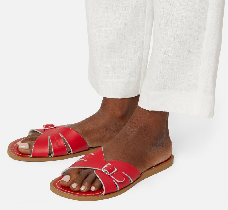 Women's Salt Water Classic Sandals Red | 80BQADVZL