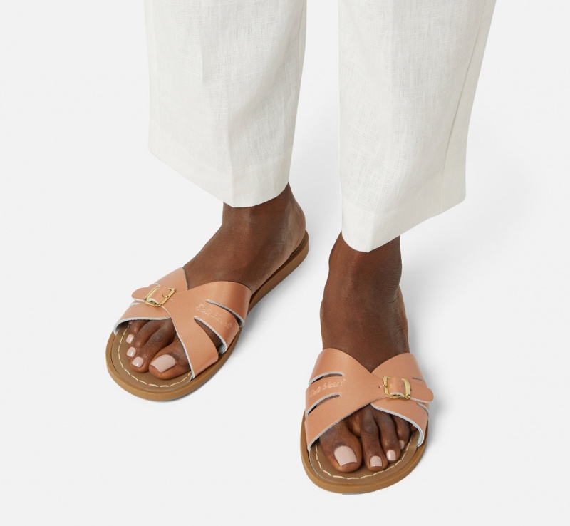 Women's Salt Water Classic Sandals Rose Gold | 69AKQWMOU