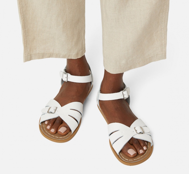 Women's Salt Water Classic Sandals White | 39DGIFPRK