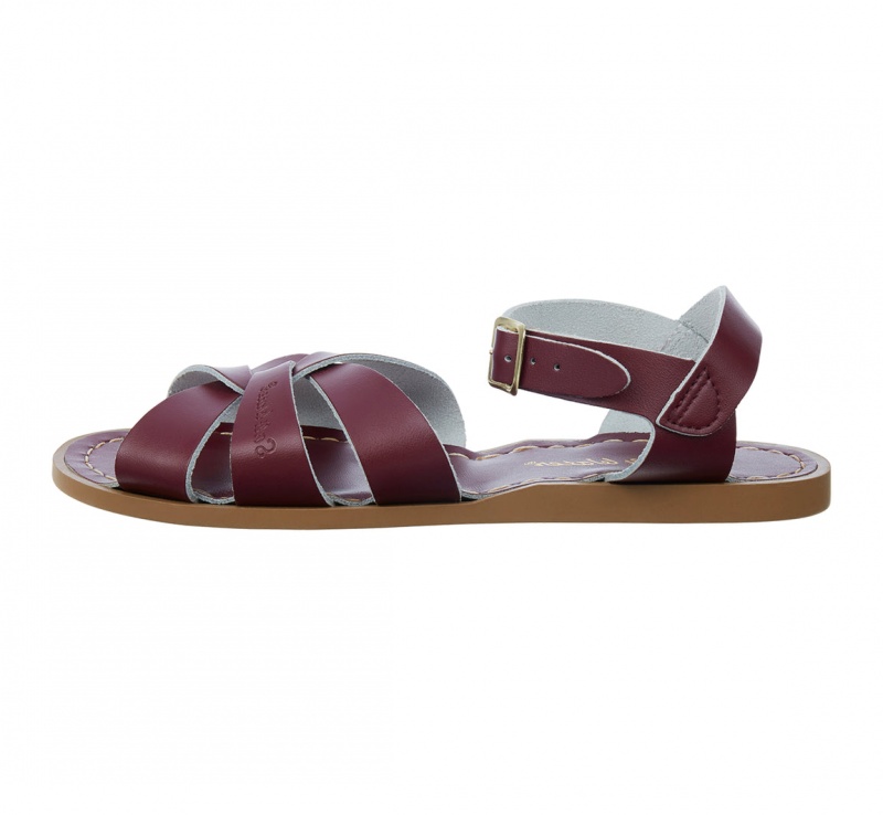 Women's Salt Water Original Sandals Claret | 57YCLXSJQ