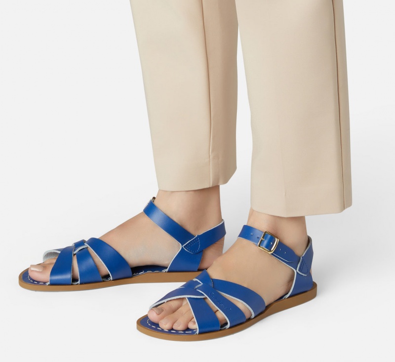 Women's Salt Water Original Sandals Deep Blue | 85LOFVSDJ