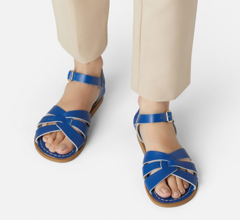 Women's Salt Water Original Sandals Deep Blue | 85LOFVSDJ