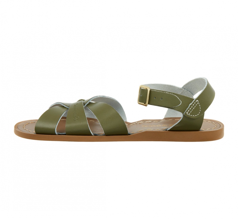 Women's Salt Water Original Sandals Olive | 95LRZAUEP