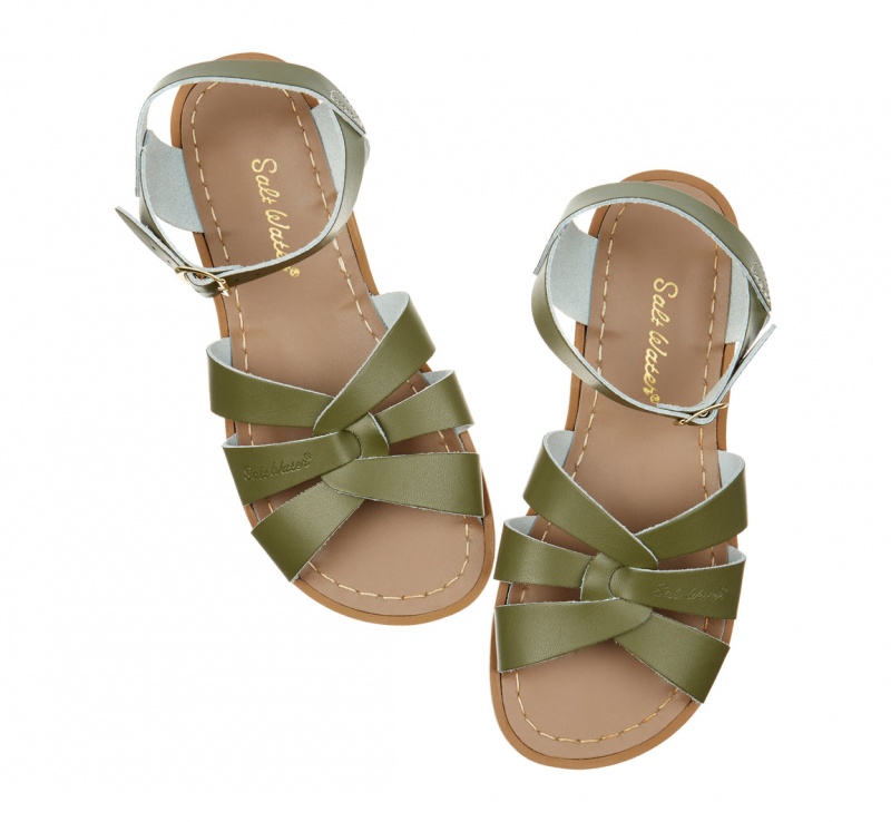 Women's Salt Water Original Sandals Olive | 95LRZAUEP