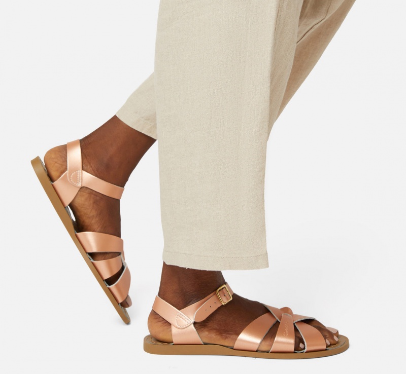 Women's Salt Water Original Sandals Rose Gold | 08YXBFOWR