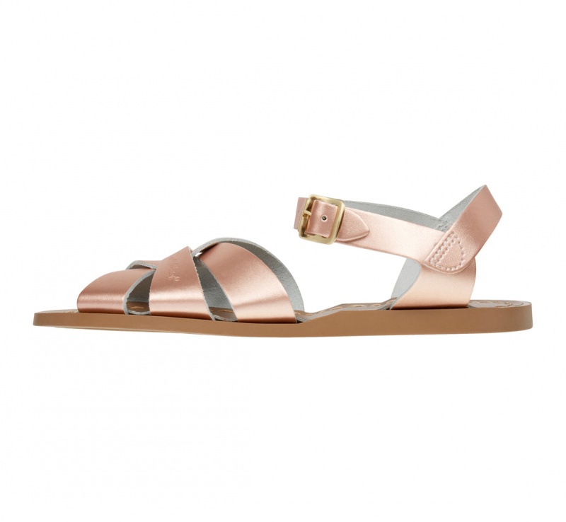 Women's Salt Water Original Sandals Rose Gold | 08YXBFOWR