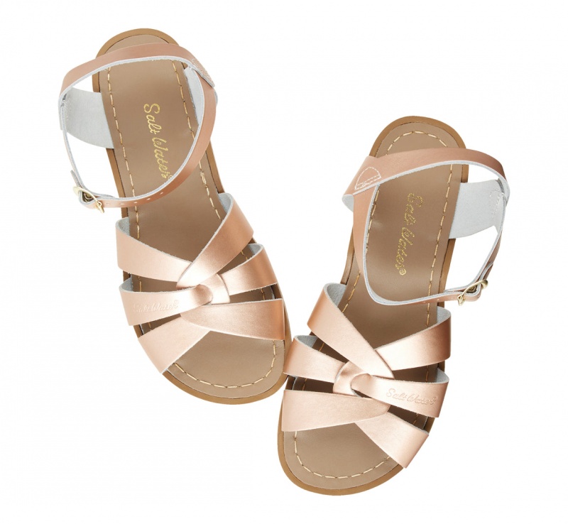 Women's Salt Water Original Sandals Rose Gold | 08YXBFOWR