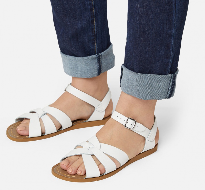 Women's Salt Water Original Sandals White | 87JGZDNOE