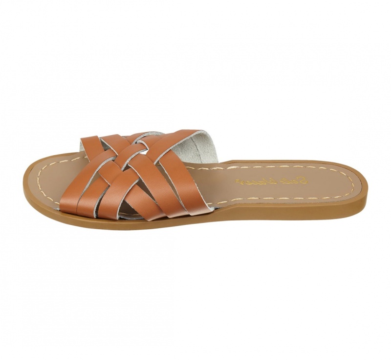 Women's Salt Water Retro Sandals Brown | 69JEDQIZF