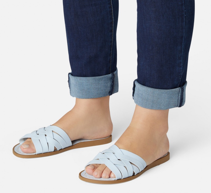 Women's Salt Water Retro Sandals Light Blue | 41OPLVHTB