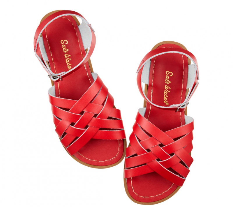 Women's Salt Water Retro Sandals Red | 60NHWXFLI