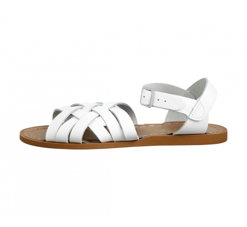 Women's Salt Water Retro Sandals White | 83IGYRBNP