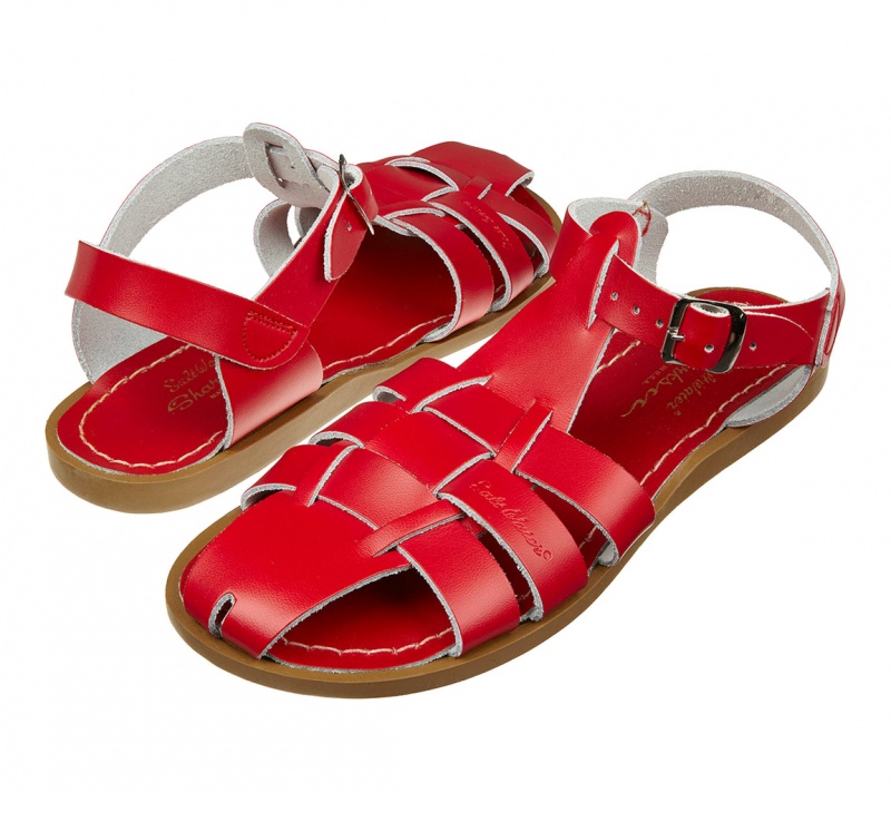 Women\'s Salt Water Shark Original Sandals Red | 02JETKWOG