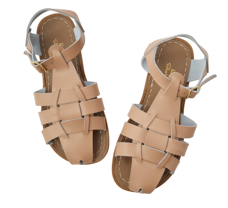 Women's Salt Water Shark Original Sandals Khaki | 60LXNTSUW