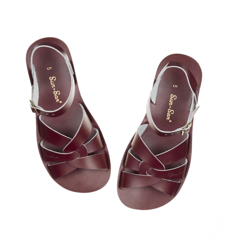 Women's Salt Water Swimmer Sandals Claret | 74AUFEGNC