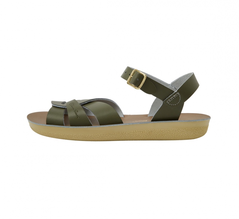 Women's Salt Water Swimmer Sandals Olive | 13EVAZDNQ