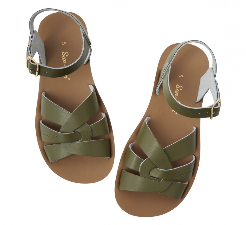 Women's Salt Water Swimmer Sandals Olive | 13EVAZDNQ