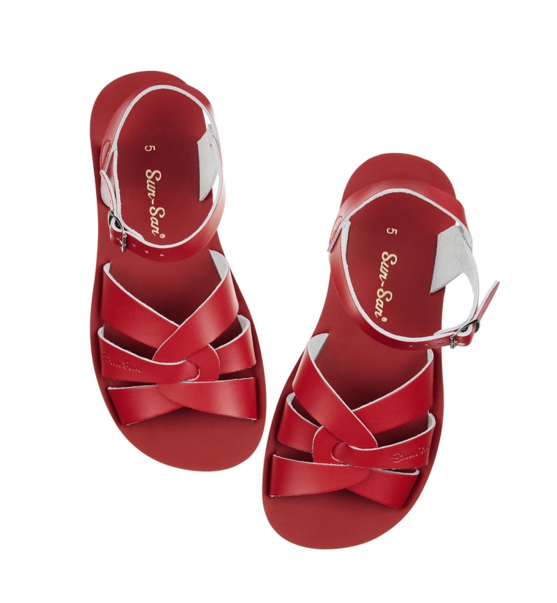 Women's Salt Water Swimmer Sandals Red | 03WEJGFLU