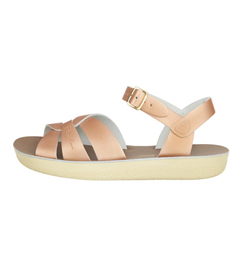 Women's Salt Water Swimmer Sandals Rose Gold | 79PSJNLYG