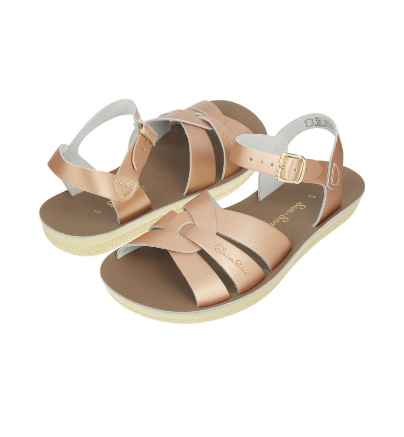 Women\'s Salt Water Swimmer Sandals Rose Gold | 79PSJNLYG